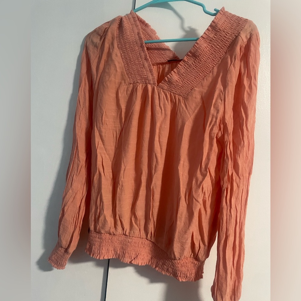 Doe and Ray Orange Blouse Size M